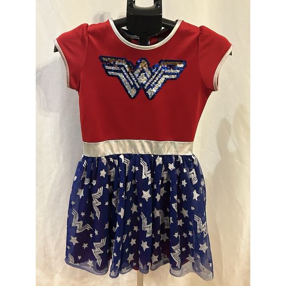 Wonder Woman Dress Girls size 10/12 - Picture 1 of 3